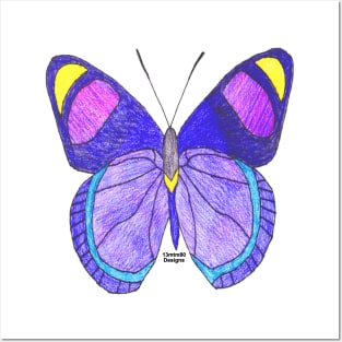 Purple Butterfly Posters and Art